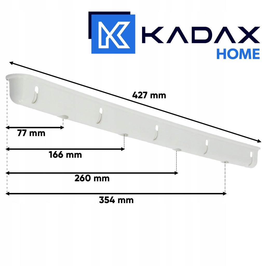 Stendibiancheria da soffitto KADAX per bagno, 5 barre, 160 cm, resistente e robusto.