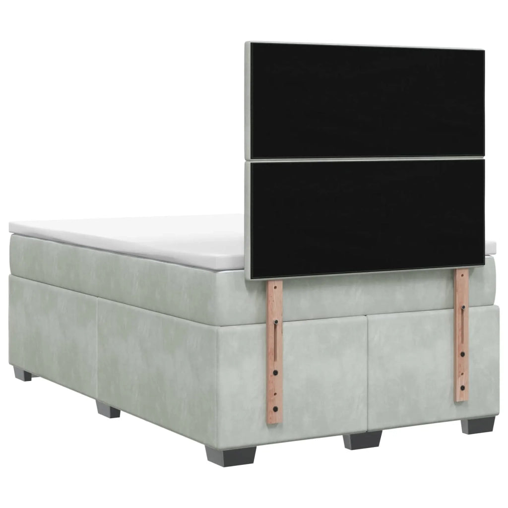 Letto box spring con materasso Grigio Chiaro 120 x 200 cm 3453620