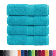 Asciugamani Premium SOLUND 4 pz Turchese 30x30 cm 600 g/m² 137444