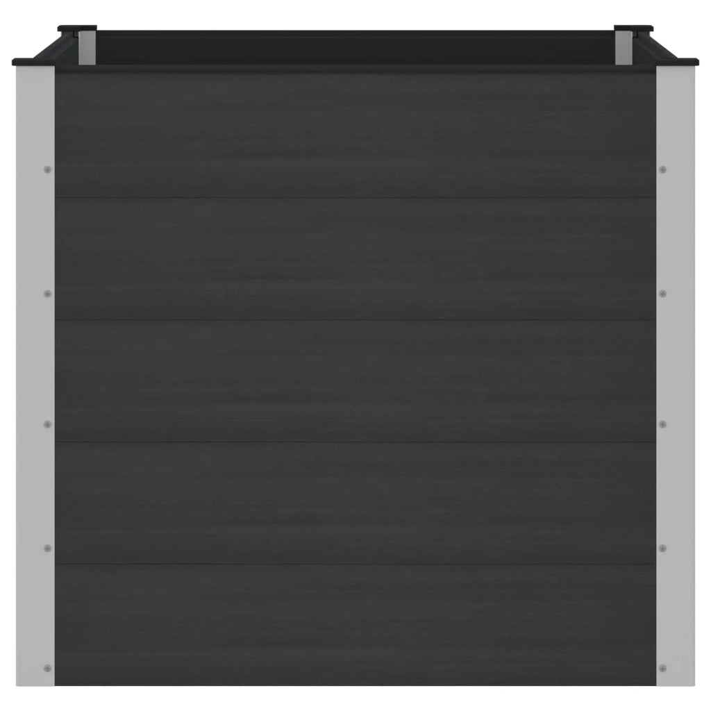 Fioriere | Cassetta per fiori | Letto rialzato da giardino Nero 100 x 100 x 91 cm