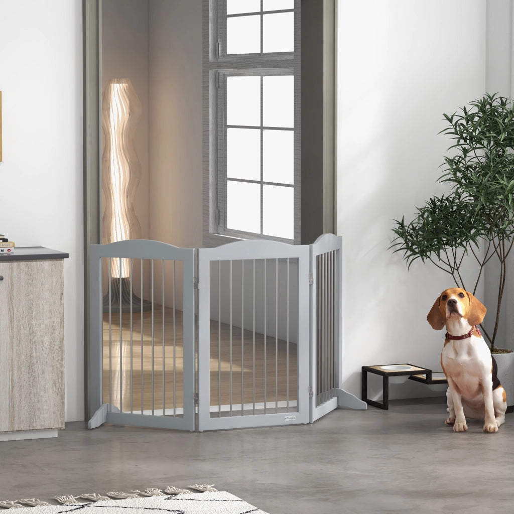 Barriera Sicurezza Pieghevole per Bambini e Cani ¨C zephmum ¨C Grigio 154x80 cm