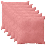 Federa 6 pcs HEERLEN Rosa 55 x 55 cm Velluto 912234