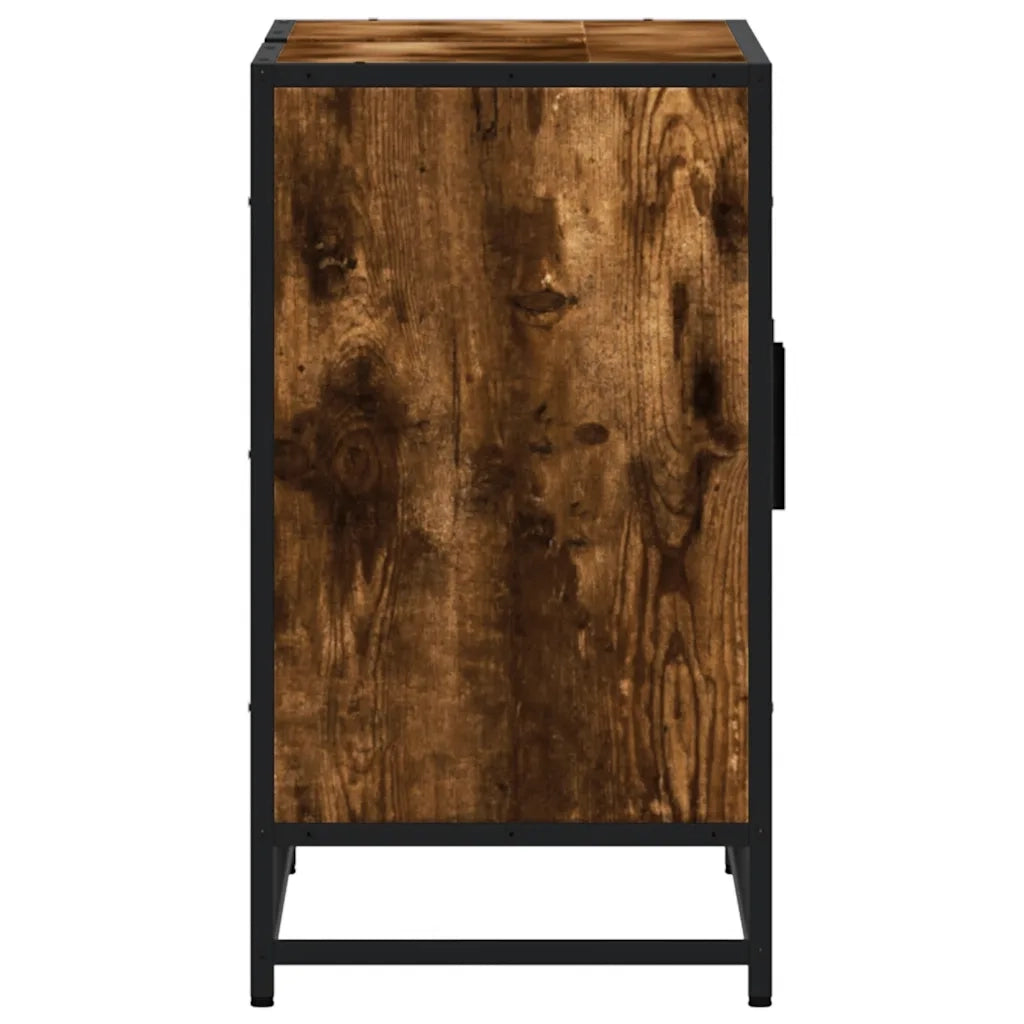 Mobile Lavabo Bagno-Armadietto da bagno Rovere Fumo 90x33x60 cm Legno Multistrato