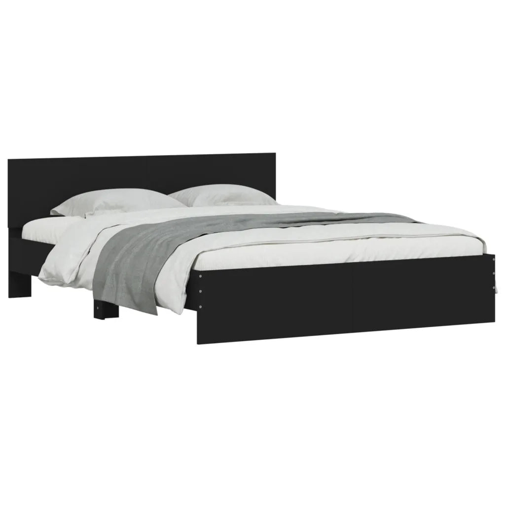 Giroletto con Testiera Nero 140x190 cm 3207498