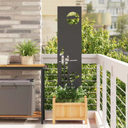 Schermo per privacy in giardino Traforo Nero 32 x 140 cm 876245