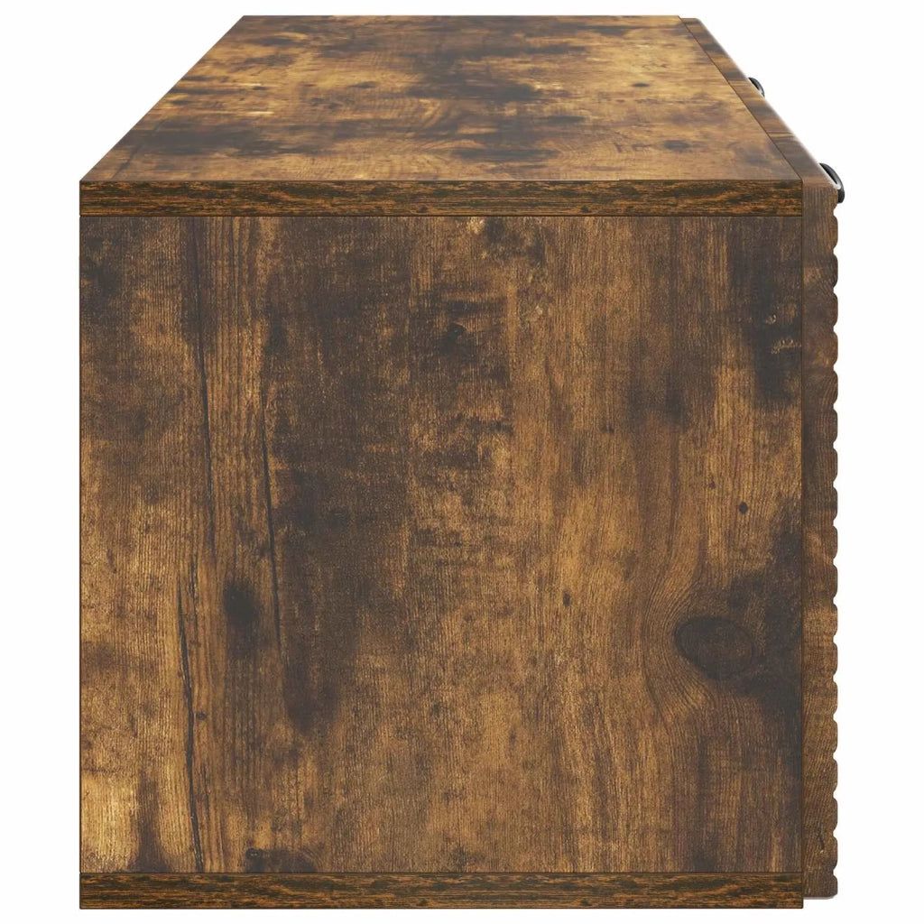 Mobile TV da Muro | Armadietto TV | Mobile Porta TV Rovere Fumo 78,5 x 31 x 30 cm