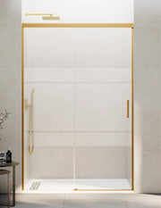 Porta doccia scorrevole 1+1 THALASSA (BASIC) 115 cm Profilo Oro vetro serigrafato