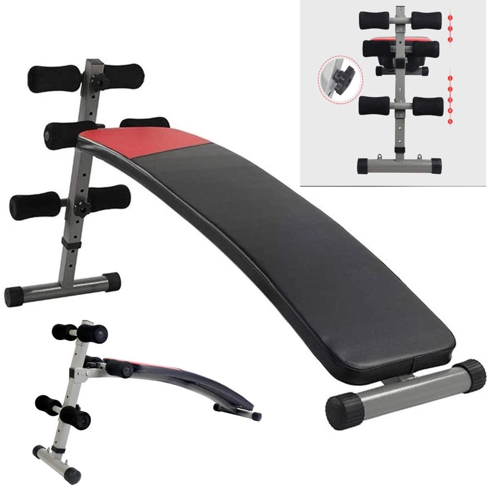 Trade Shop - Panca Per Addominali Sollevamento Pesi Regolabile Sit Up Bench Esercizio Fisico -