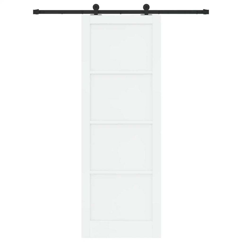 Porta scorrevole Bianco e Nero 83 x 232 cm 3445455