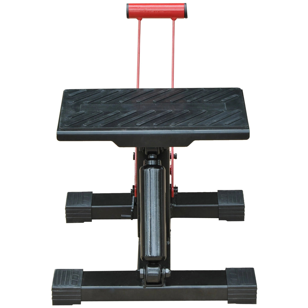 Cavalletto Alzamoto 28x17.5x24.5-35.5 cm in Acciaio e Gomma Nero e Rosso