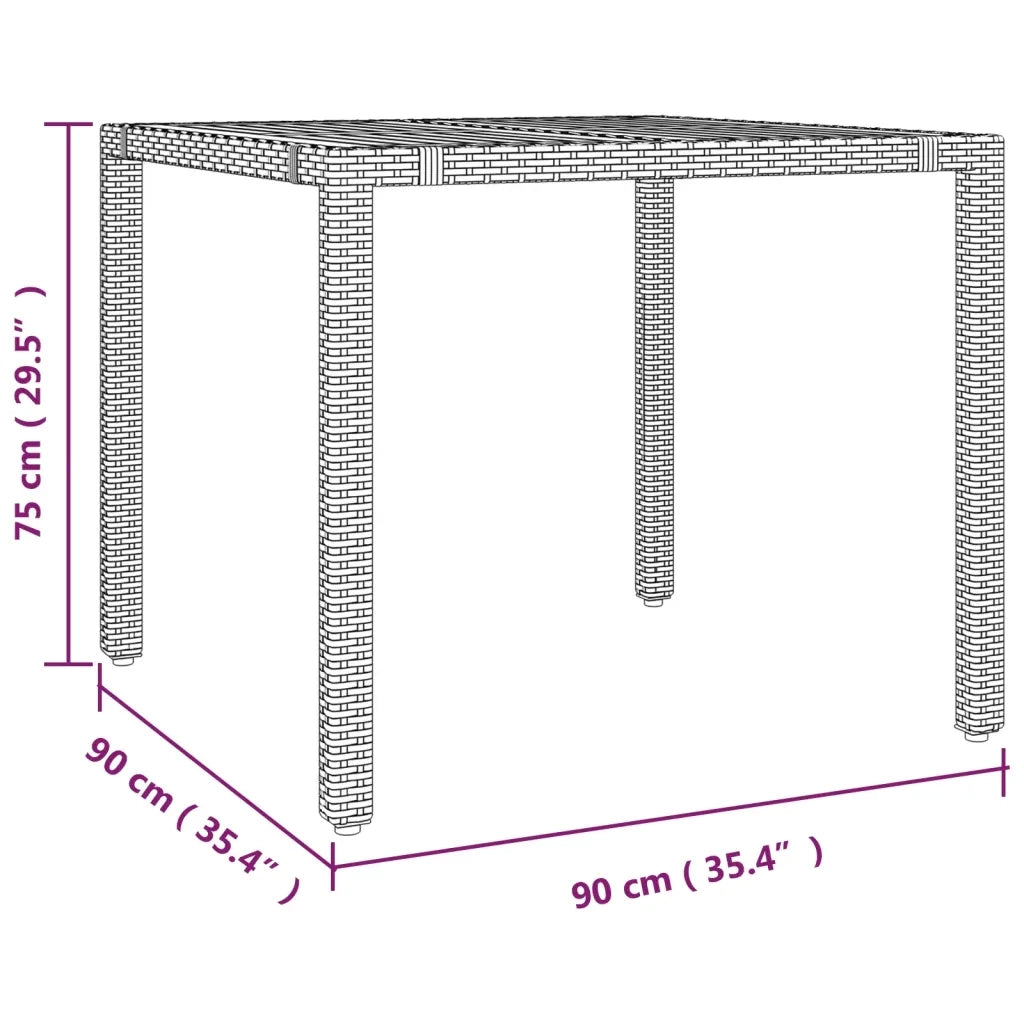 Set Bistr¨° da Giardino 3 pz | Set Salotto da Giardino con Cuscini in Polyrattan Grigio