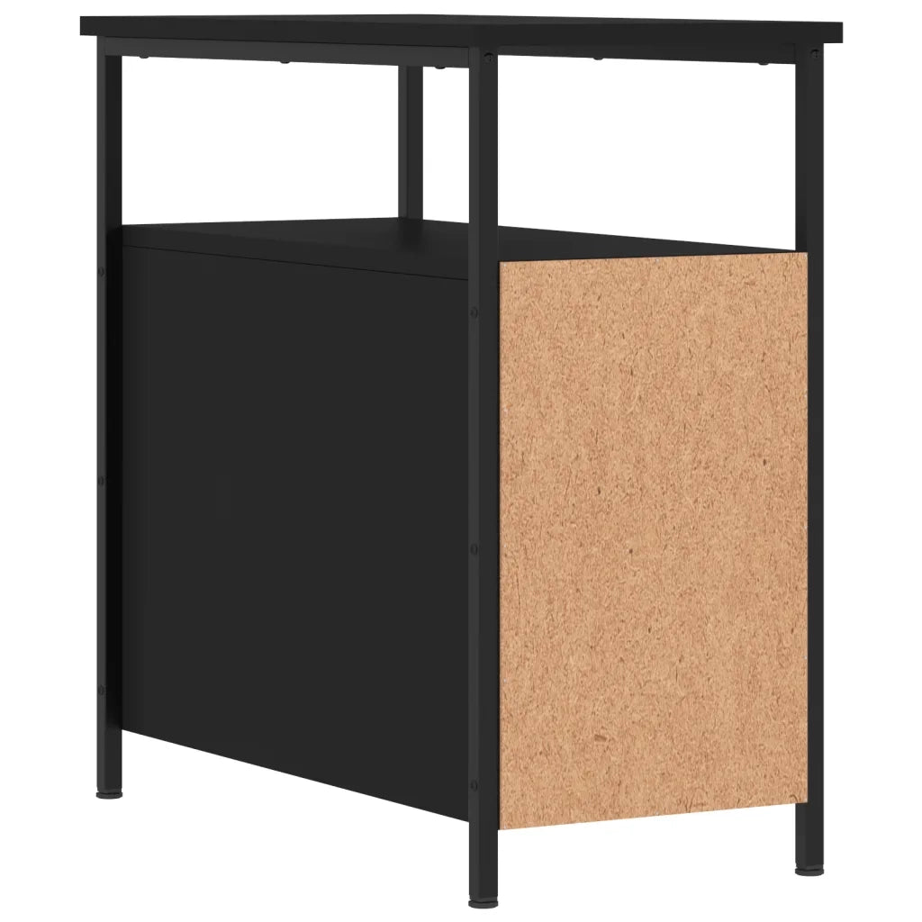 Comodini 2 pz Neri 30x60x60 cm in Legno Multistrato 826064