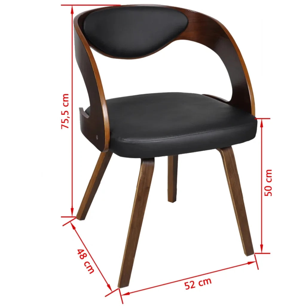 Sedie da Pranzo 2 pz Marroni in Similpelle 240706