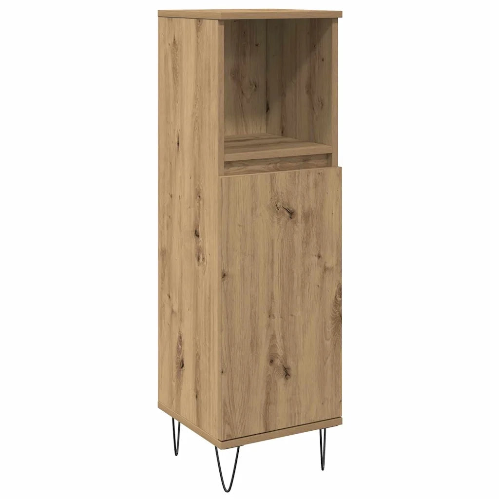 Set di mobili per il bagno con porta 3 pcs Rovere artigianale