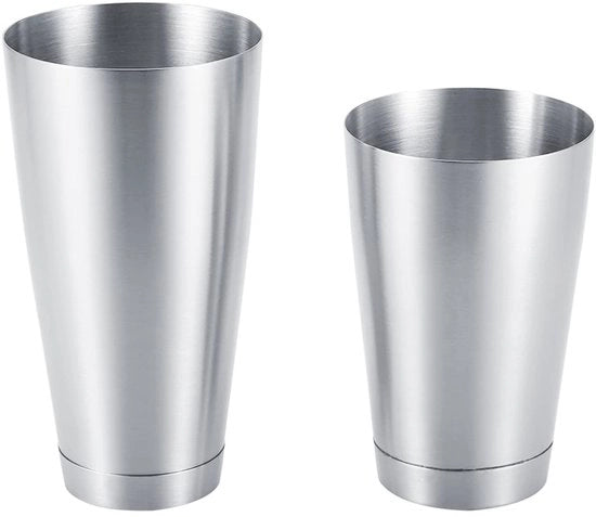 Set di Shaker Professionale per Bartender - Capacità 600/750 ML - In Acciaio Inossidabile - Resistentente al Fusto - Adatto per Casa e Bar
