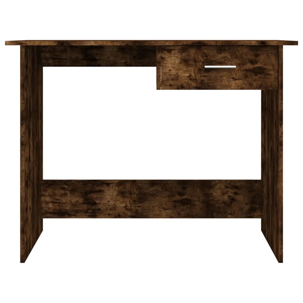 Scrivania da ufficio postazione di lavoro mobile per computer studio rovere affumicato 100 x 50 x 76 cm legno ingegnerizzato marrone 02_0023564