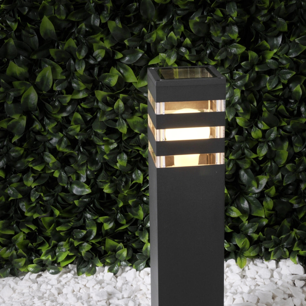 Lampada da esterno a stelo grafite 44cm E27 TEKSAS Polux