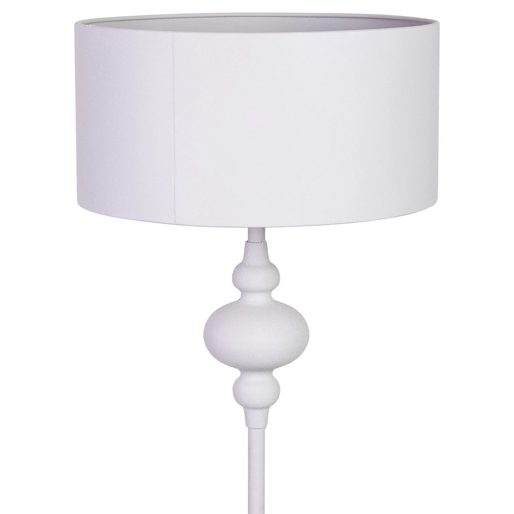 Lampada da terra in metallo bianco 40x40x154h cm