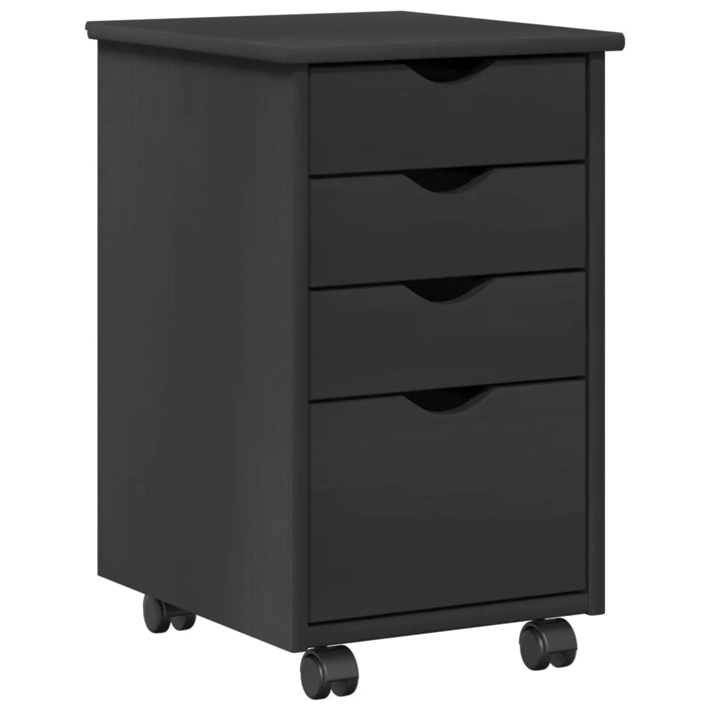 Mobile con Ruote Grigio 34 x 39 x 56 cm Legno di pino massiccio 42028342