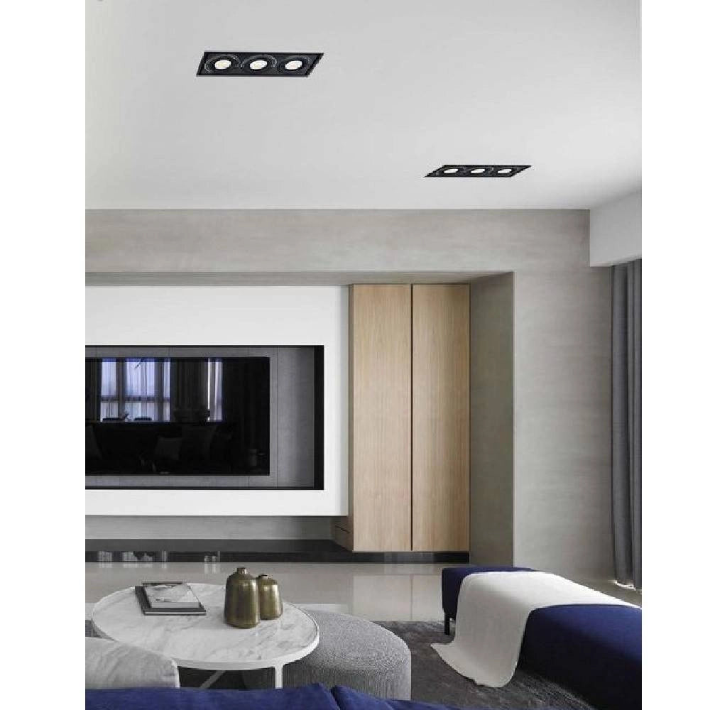 Trade Shop - Faretto Led Ar111 30watt Nero Luce Bianca Fredda Calda Naturale 2700lm Ar111-01n -
