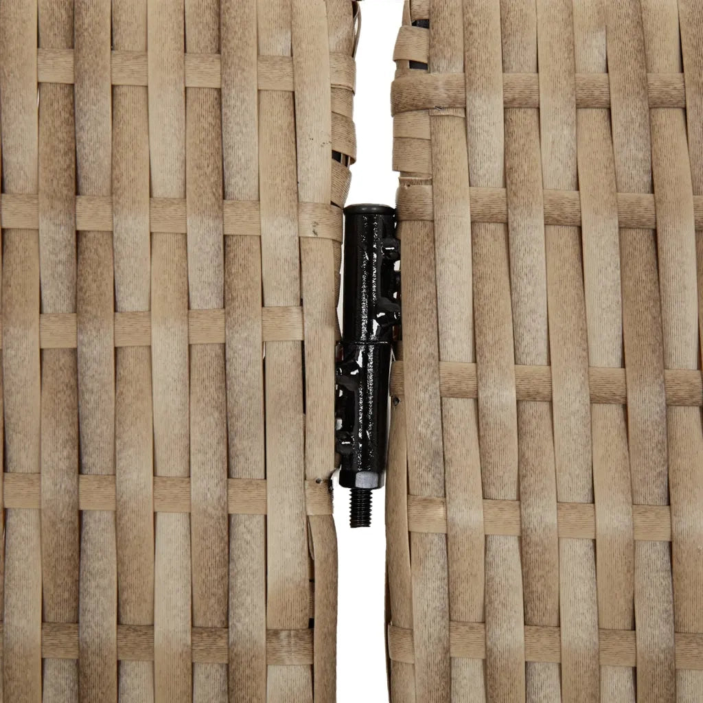 Divisorio per Ambienti a 5 Pannelli Beige in Polyrattan 365367