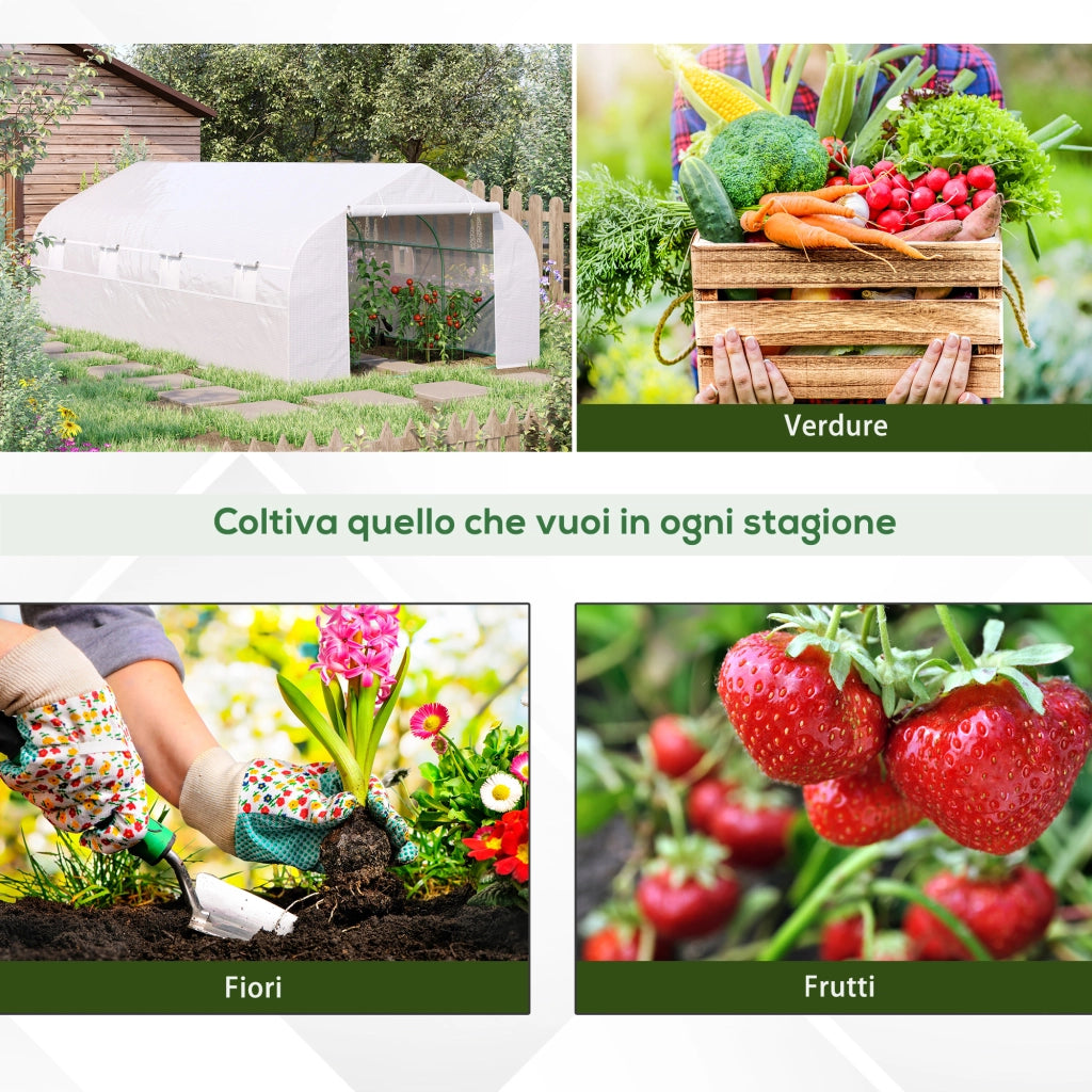 Serra per giardino ¨C Minimal ¨C verde, acciaio e PP, 6x3x2m