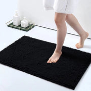 Badmat Antiscivolo a Microfibre Chenille - 40 x 60 cm, Nero