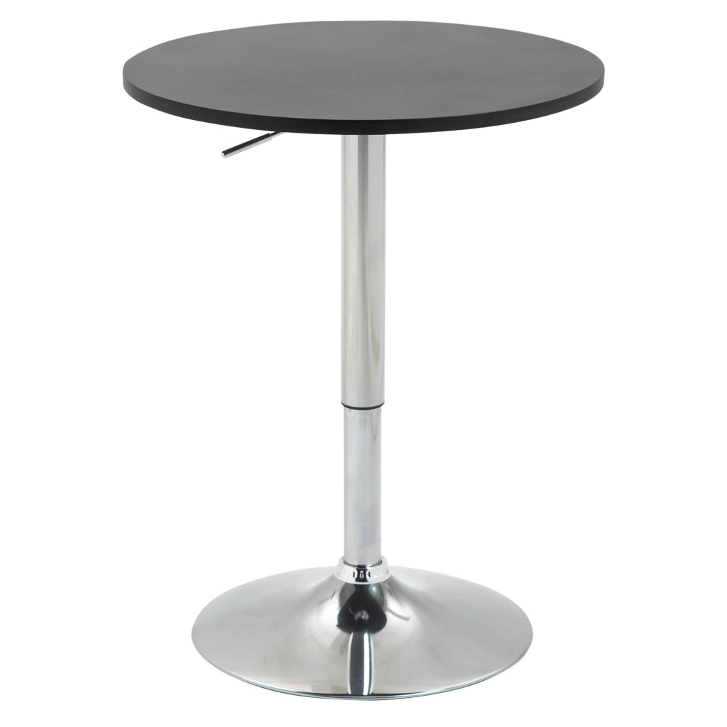 Tavolo bar regolabile in altezza ¨C Xylo ¨C base rotonda antiscivolo nero ?60x69-93 cm