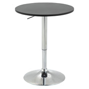 Tavolo bar regolabile in altezza ¨C Xylo ¨C base rotonda antiscivolo nero ?60x69-93 cm