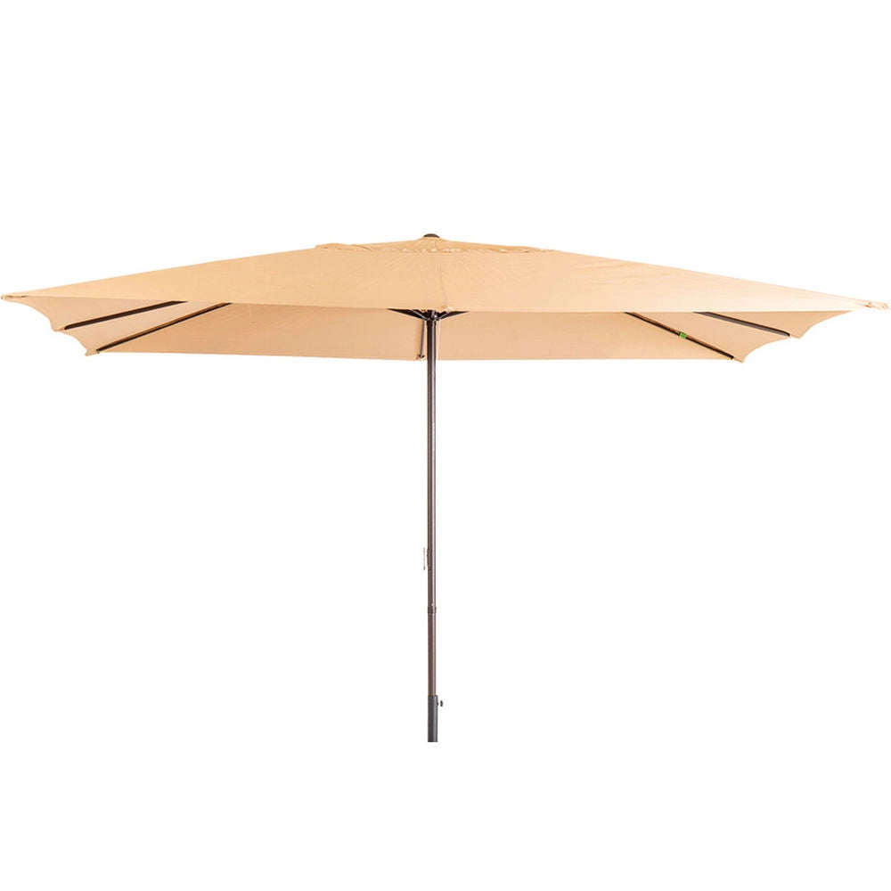 Ombrellone da Giardino con Palo Centrale in Alluminio Antivento Formato: 3 x 4 m, Colore: Ecru