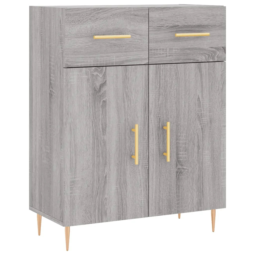 Credenza Grigio Sonoma 69,5x34x180 cm in Legno Multistrato 3198143