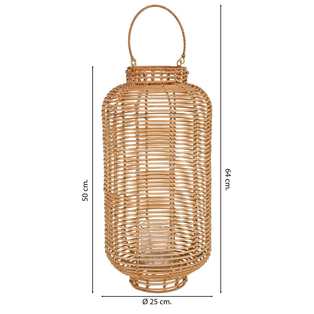 Lanterna in rattan marrone naturale D13/25xh50/64