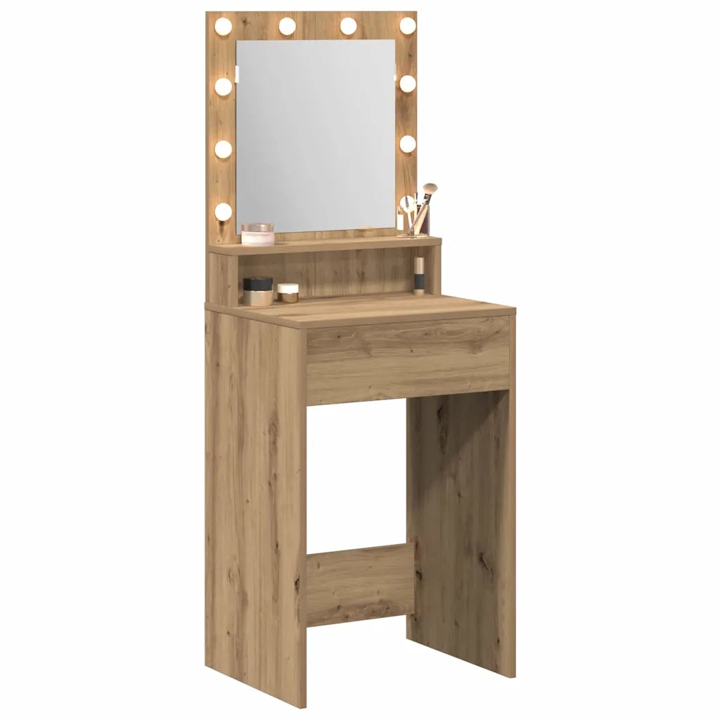 Toeletta | Tavolo da Trucco Rovere artigianale 50 x 41 x 135 cm
