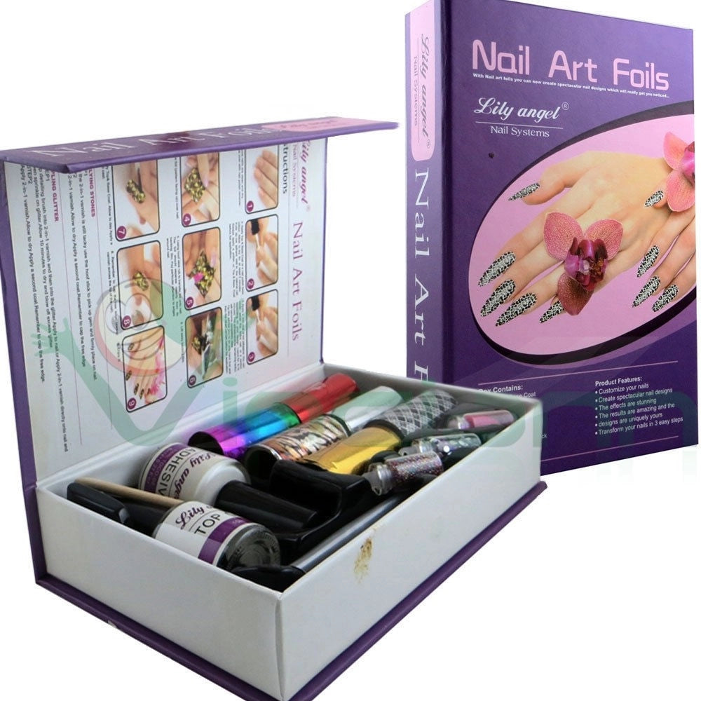 Trade Shop - Kit Nail Art Astuccio Con Decorazioni Unghie Gel Mano Decoro Unghia Manicure -