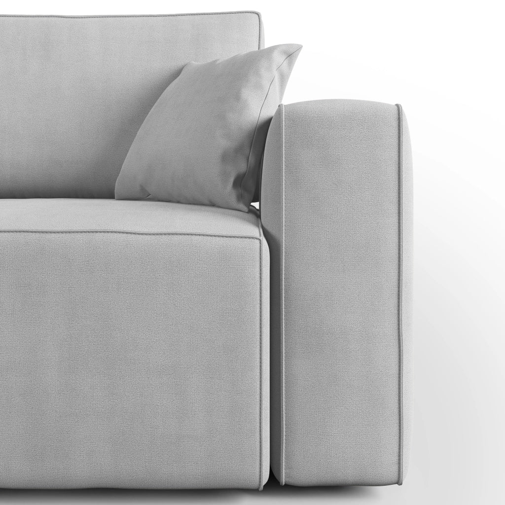 Morfeo Divano in tessuto impermeabile 215 cm grigio chiaro