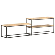 Mobile TV multimediale mensola TV credenza TV sala da pranzo soggiorno camera da letto 180 x 30 x 50 cm legno di mango marrone grezzo 02_0026089