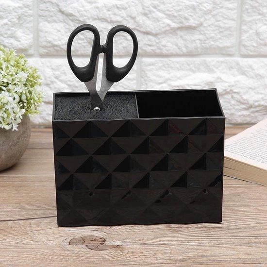 Organizzatore da tavolo per forbici professionali - Supporto per strumenti per parrucchieri - Contenitore per forbici da parrucchiere - Nero - Pettini per parrucchieri - Ideale per parrucchieri - Design moderno
