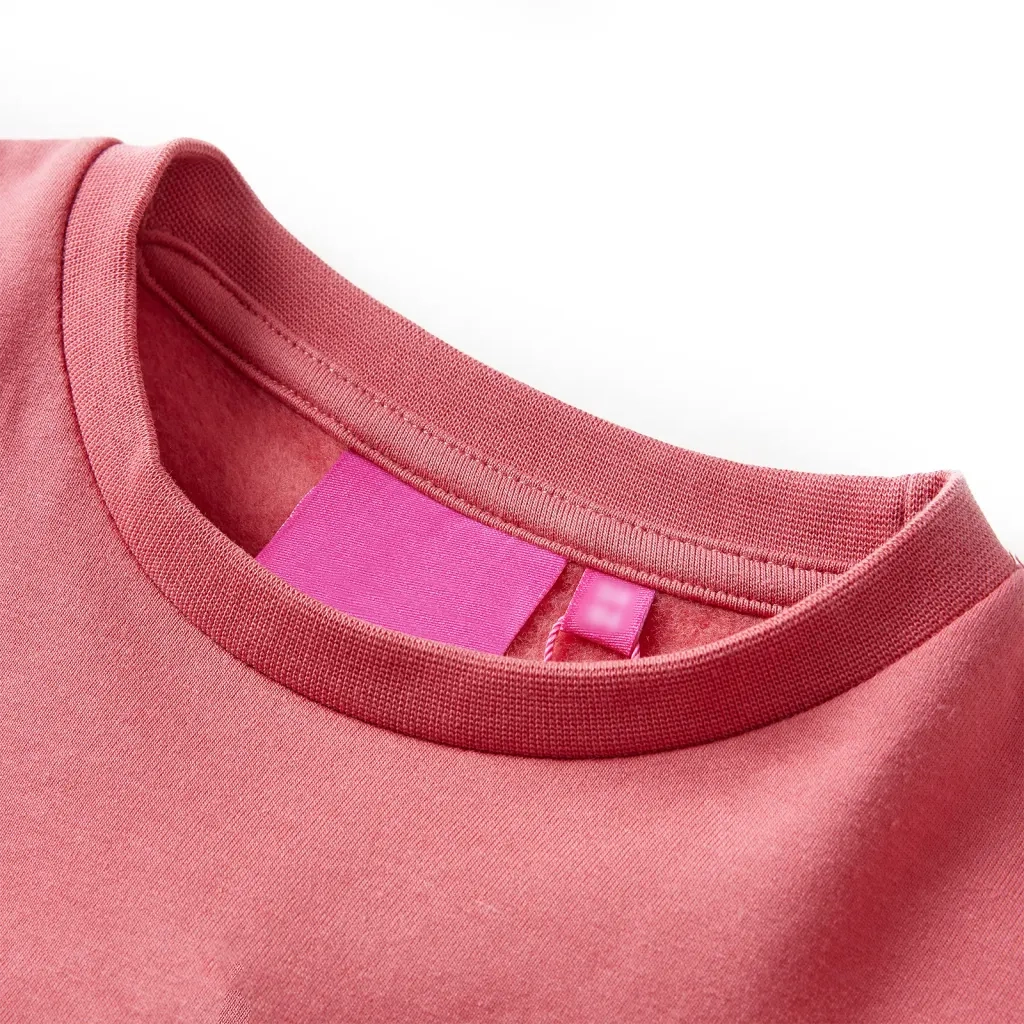 Felpa da Bambino Color Block Rosa e Henné 128 13992