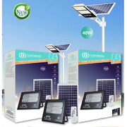 Trade Shop - Faro Faretto Led Pannello Solare Fotovoltaico 40w Con Crepuscolare Ip67 Led-9013 -