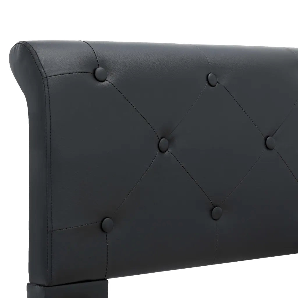 Giroletto-Struttura Letto Nero in Similpelle 140x200 cm 770730