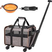 Borsa da viaggio su ruote 99 kg - Manubrio telescopico - Cintura a spalla - Compartimento ripiegabile - Borsa rotante con chiusura automatica - Grigio