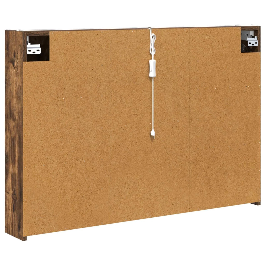 Mobiletto per specchio da bagno Rovere fumé 889275