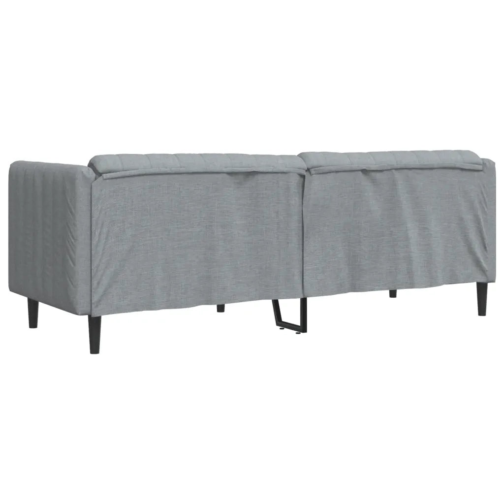 Divano a 3 Posti-Sofa 3 Posti Grigio Chiaro in Tessuto