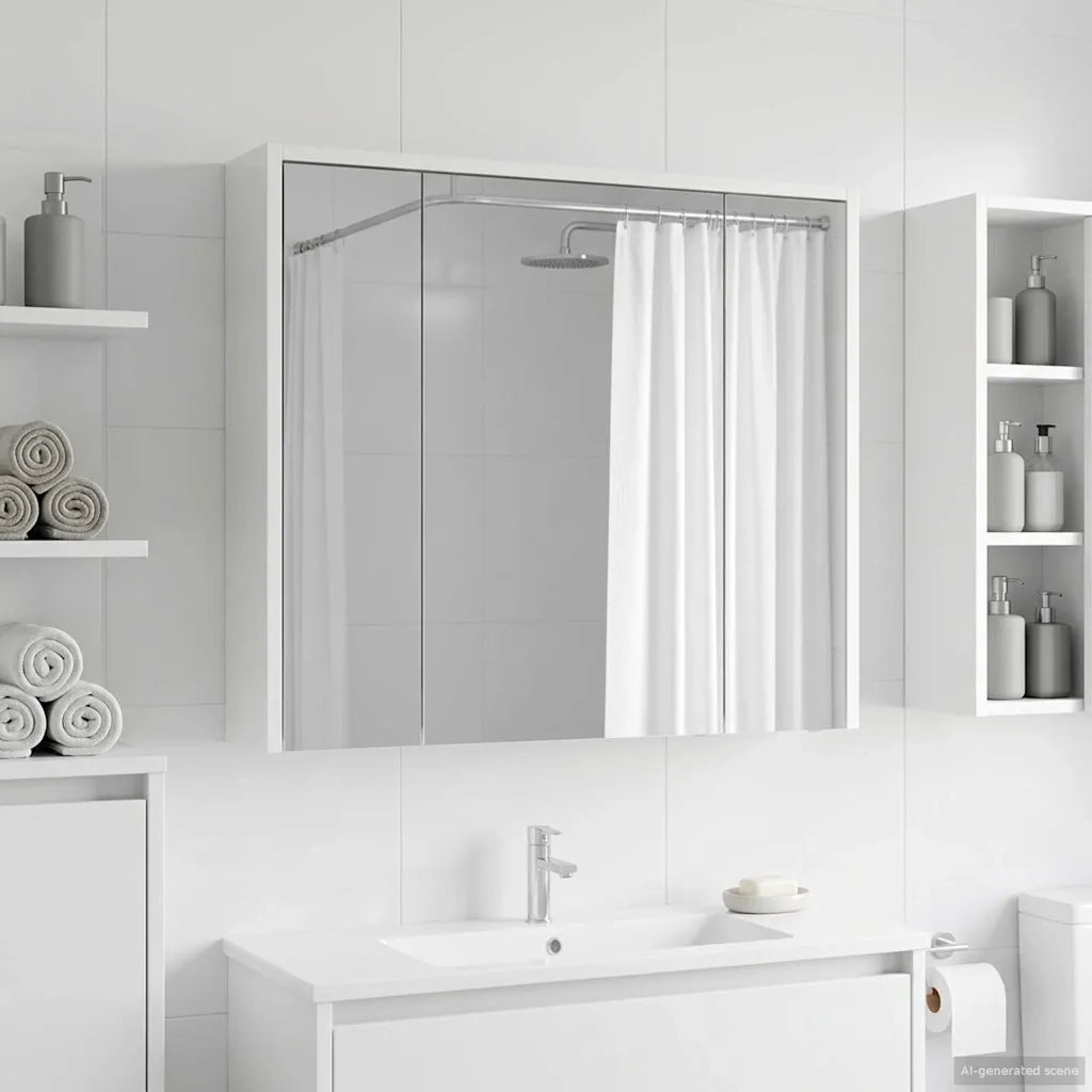 Mobiletto per specchio da bagno Bianco 73,5 x 16 x 62,5 cm 889167
