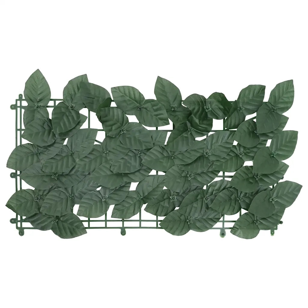 Paravento da Balcone-Divisorio con Foglie Verde Scuro 600x150 cm