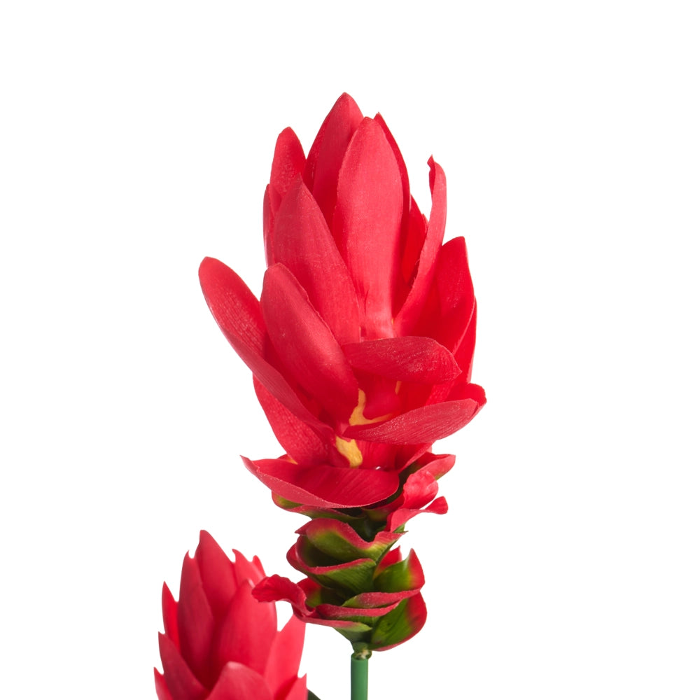 Pianta artificiale in vaso con fiori, decorazione moderna in plastica per interni, ramoscelli regolabili realizzati a mano, 130 cm rosso