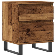 Comodino | Armadio da Notte | Mobiletto da notte Legno Antico 40x35x50 cm in Legno Multistrato