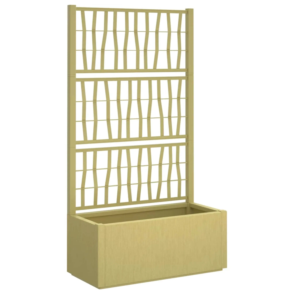 Fioriere | Cassetta per fiori | Vaso da Giardino con Trellis Verde 80 x 36 x 140 cm PP
