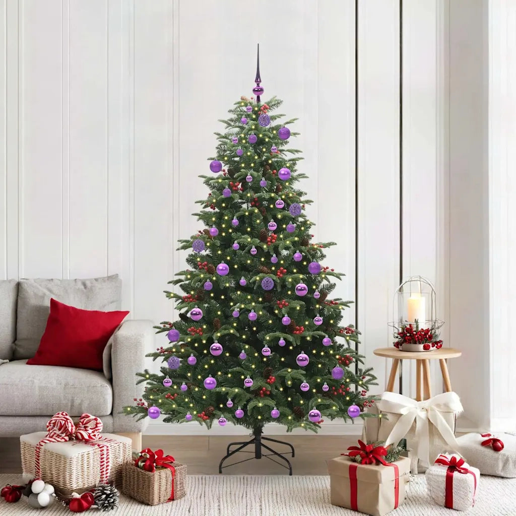 Albero di Natale artificiale con 300 LED Verde 180 cm 3395556