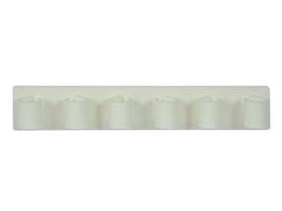 APPENDISCOPA IN PLASTICA TRE POSTI BIANCO - 10 pezzi